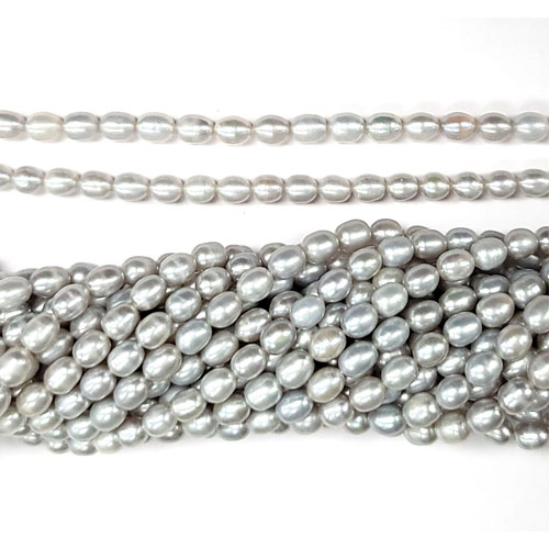 FRESHWATER PEARL RICE 5.5-6 MM SILVER-GRAY